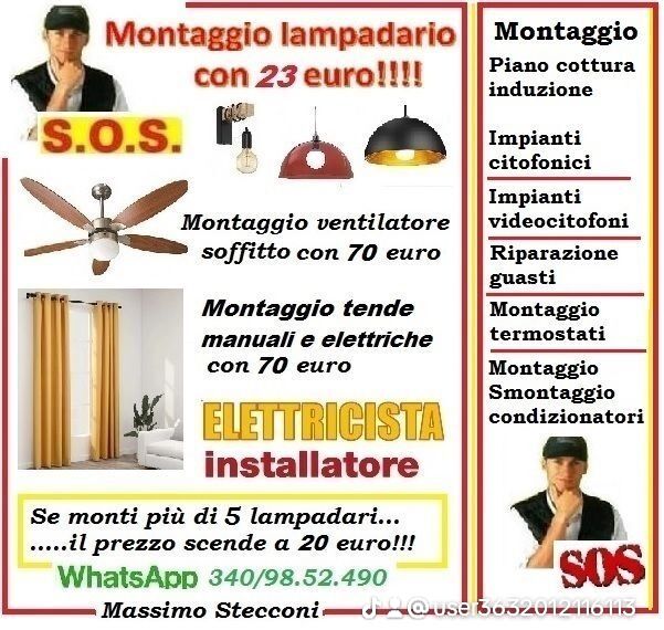 5217914  Installazione lampadario e