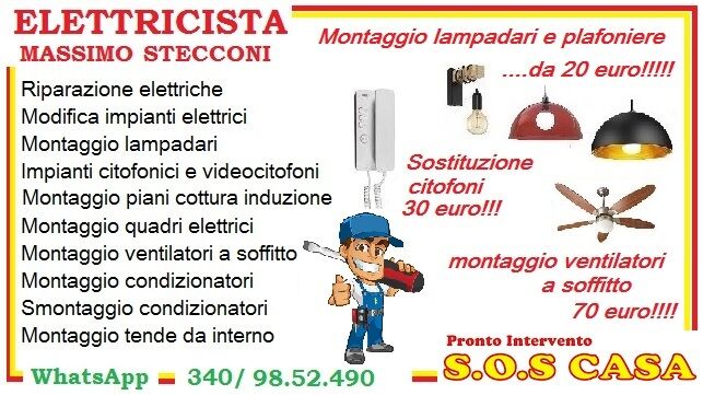 5200355  Montaggio lampadario San